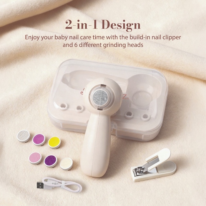 Autumnz 2 in 1 Rechargeable Baby Nail Trimmer (with LED LIght) 宝宝电动指甲剪刀